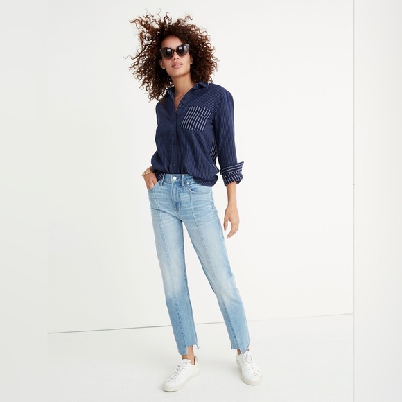 Madewell Denim - Madewell Cruiser Straight Jeans: Reconstructed Edition